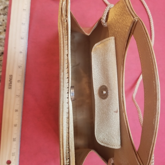 Gold Satin Shine Bijoux Terner Evening Purse - Picture 2 of 6